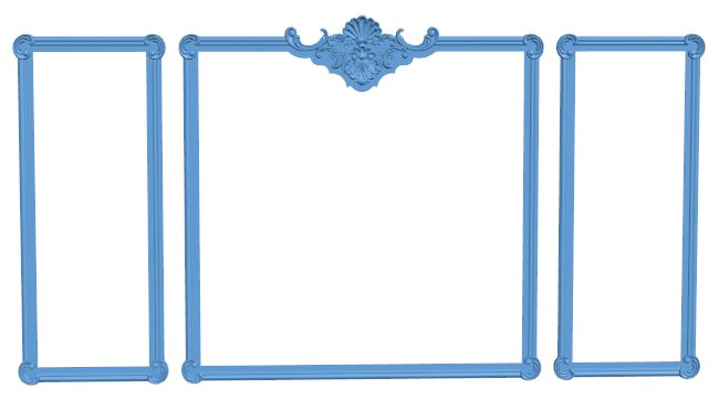 Picture frame or mirror T0009498 download free stl files 3d model for CNC wood carving