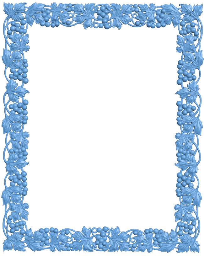Picture frame or mirror T0009567 download free stl files 3d model for CNC wood carving