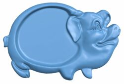 Pig tray T0009609 download free stl files 3d model for CNC wood carving