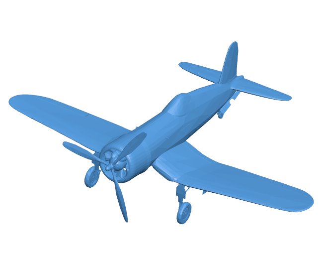 Plane F4U Corsair B010910 3d model file for 3d printer