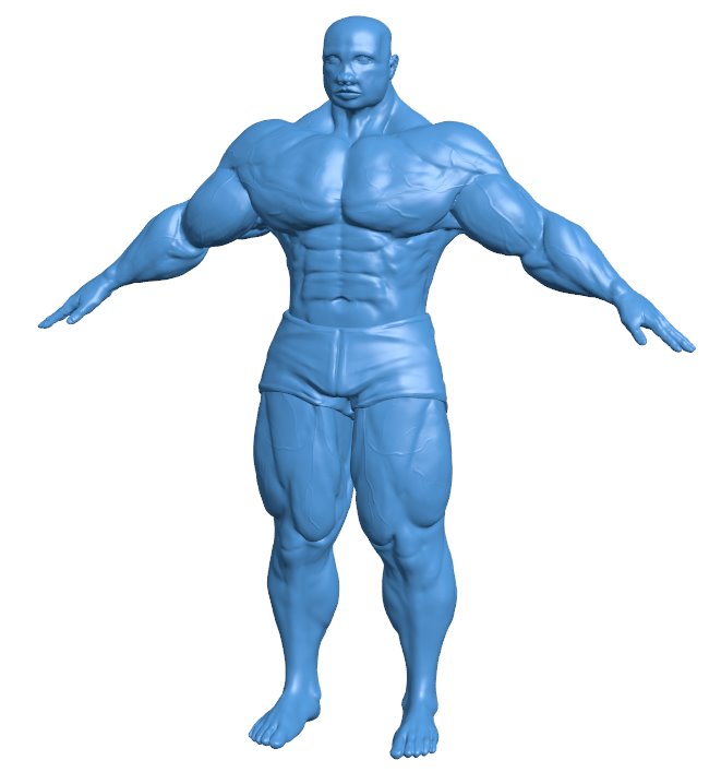 Powerful man B010903 3d model file for 3d printer