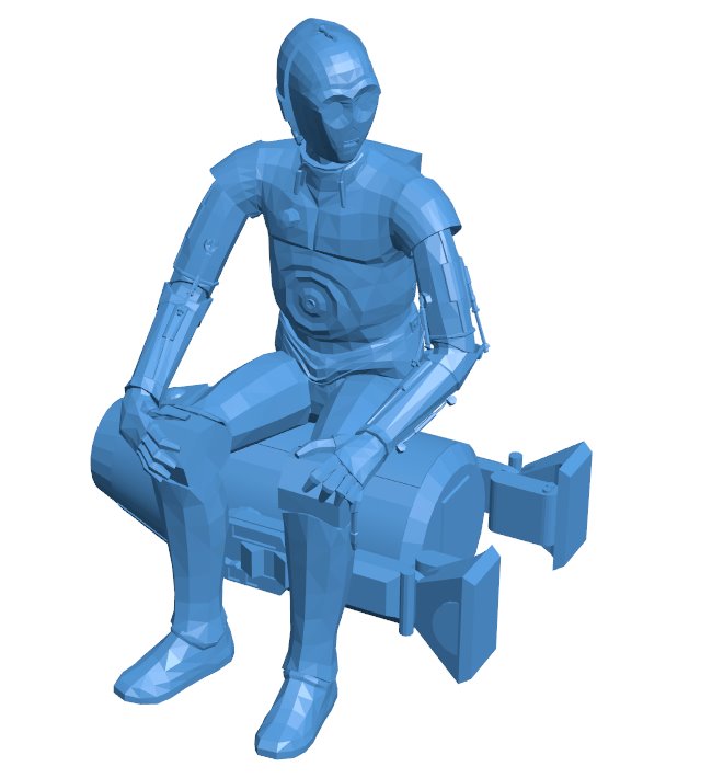 Robot C-3PO B011001 3d model file for 3d printer