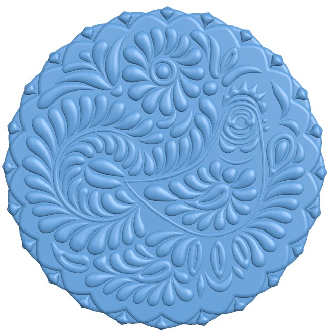 Round pattern T0009531 download free stl files 3d model for CNC wood carving