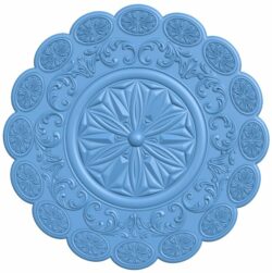Round pattern T0009533 download free stl files 3d model for CNC wood carving