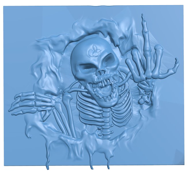 Skeleton painting T0009214 download free stl files 3d model for CNC wood carving