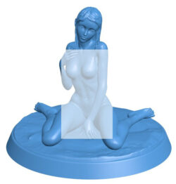 Statue of a girl bathing B011074 3d model file for 3d printer