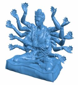 Statue with a thousand hands B010875 3d model file for 3d printer
