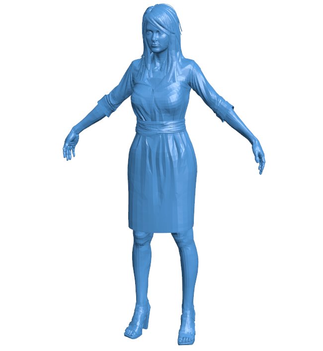 Student woman B010904 3d model file for 3d printer