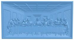 The Last Supper T0009576 download free stl files 3d model for CNC wood carving
