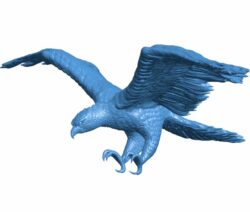 The eagle spreads its wings B010948 3d model file for 3d printer