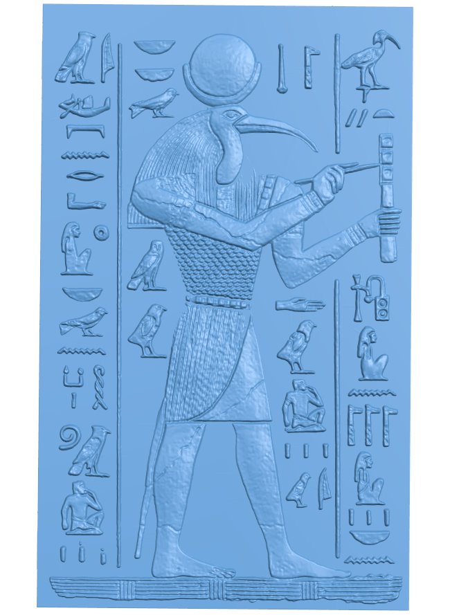 Thoth -Ancient Egyptian Deity T0009216 download free stl files 3d model for CNC wood carving