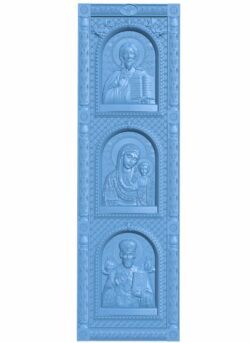 Triptych Icon T0009618 download free stl files 3d model for CNC wood carving
