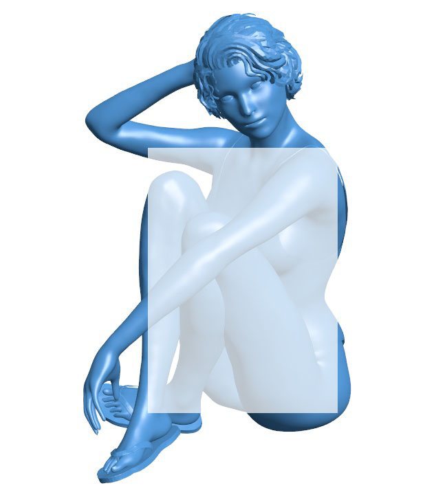 Women on the beach B011007 3d model file for 3d printer