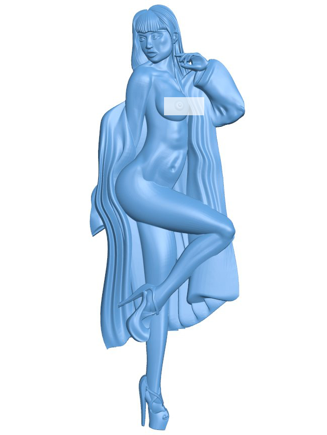Young woman T0009220 download free stl files 3d model for CNC wood carving