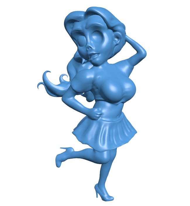 Zombie woman B010986 3d model file for 3d printer