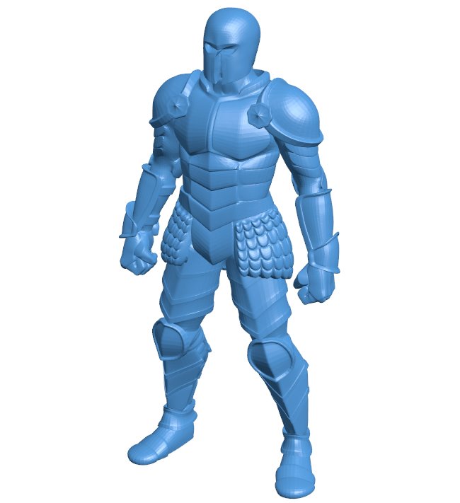 Armored warrior B011148 3d model file for 3d printer