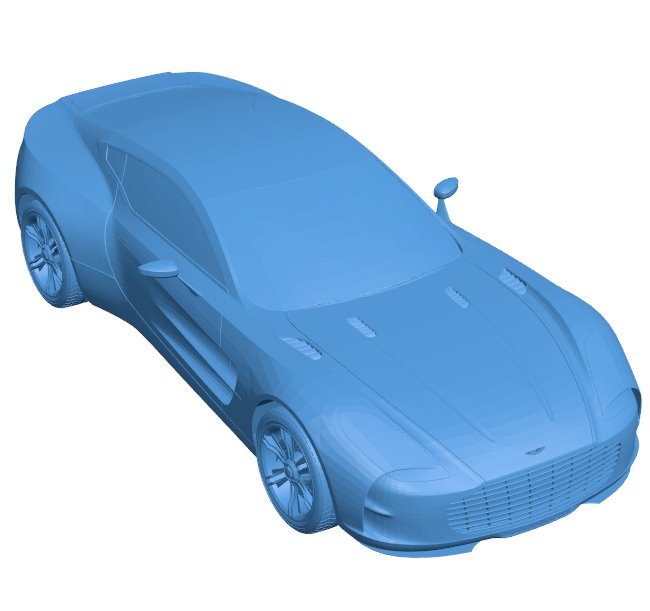 Aston Martin One - car B0011193 3d model file for 3d printer