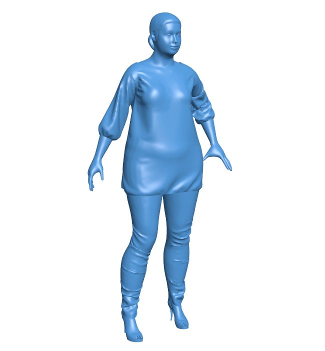 Big lady - Woman B011101 3d model file for 3d printer