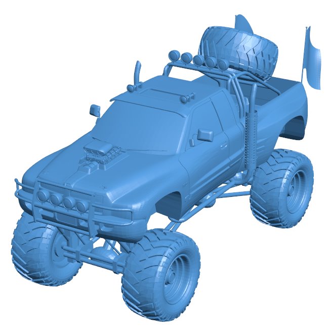 Bigfoot car B011113 3d model file for 3d printer