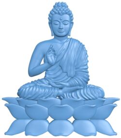 Buddha T0009989 download free stl files 3d model for CNC wood carving