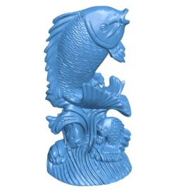 Carp statue B0011196 3d model file for 3d printer