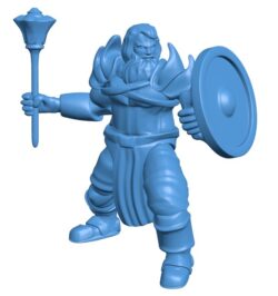 Cleric of Battle with Mace B0011210 3d model file for 3d printer