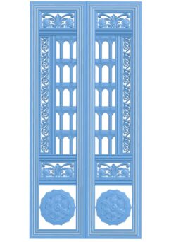 Door pattern T0009864 download free stl files 3d model for CNC wood carving