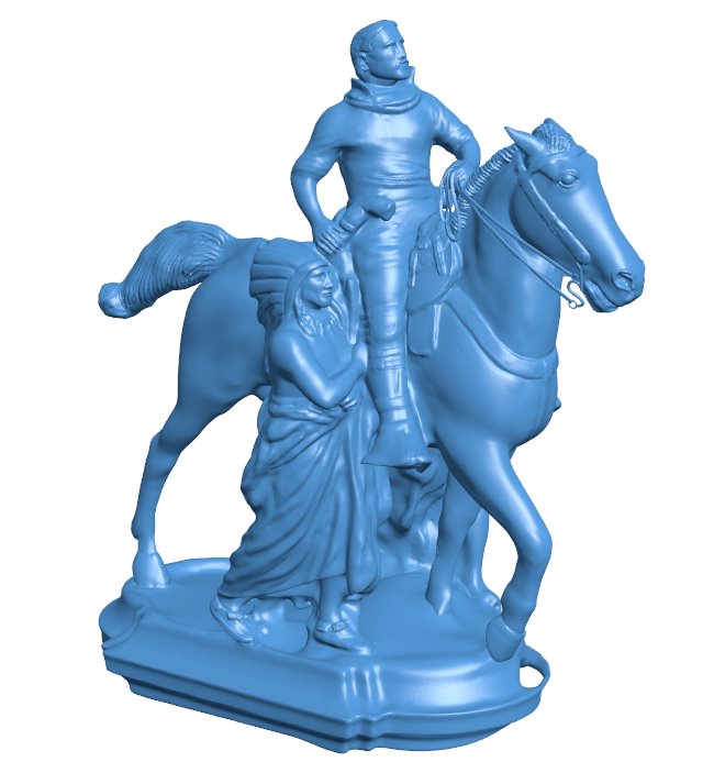 Equestrian Statue of Theodore Roosevelt, New York B011115 3d model file for 3d printer