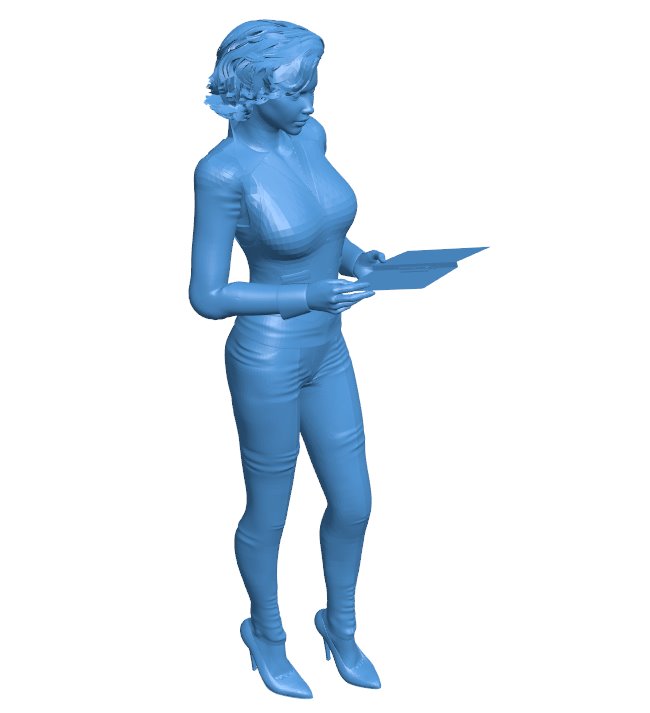 Female waitress B0011161 3d model file for 3d printer