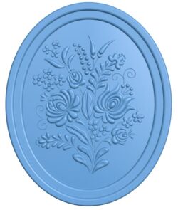 Flower painting T0009795 download free stl files 3d model for CNC wood carving