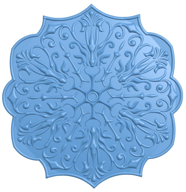 Flower pattern T0009869 download free stl files 3d model for CNC wood carving