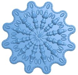 Flower pattern T0009911 download free stl files 3d model for CNC wood carving