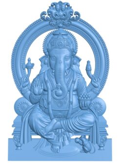 Ganesha T0009870 download free stl files 3d model for CNC wood carving