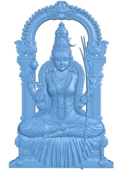 Goddess Kanchi Kamakshi T0009871 download free stl files 3d model for CNC wood carving