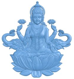 Goddess Laxmi Lakshmi T0009872 download free stl files 3d model for CNC wood carving