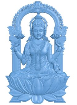 Goddess Laxmi Lakshmi T0009995 download free stl files 3d model for CNC wood carving