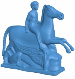 Horse Held by Sphinx At The Muzeo Nazionale Della Magna Grecia, Italy B011077 3d model file for 3d printer