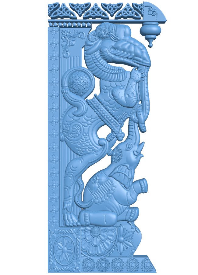 Indian elephant T0009747 download free stl files 3d model for CNC wood carving