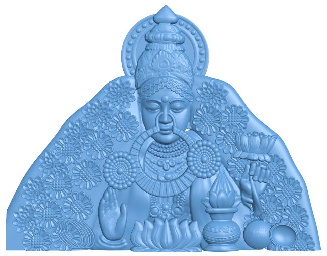Indian goddess T0009748 download free stl files 3d model for CNC wood carving