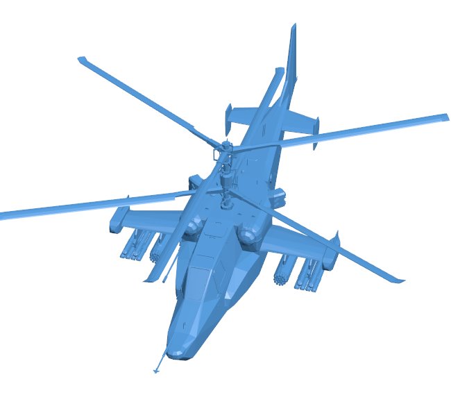 Kamov Ka-50 fighter aircraft B011134 3d model file for 3d printer