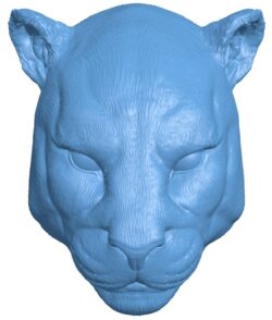 Leopard head T0009798 download free stl files 3d model for CNC wood carving