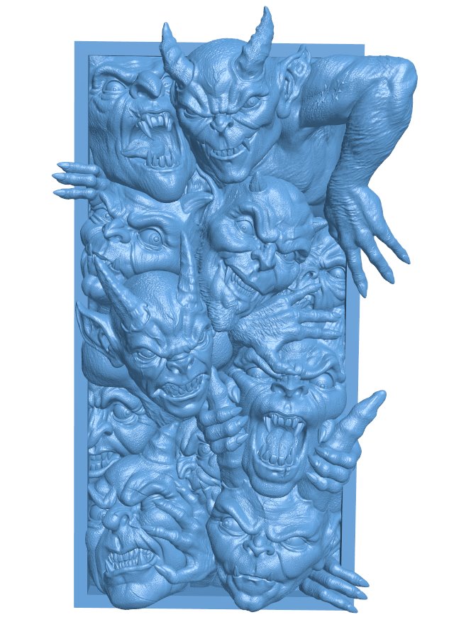 Monsters T0009709 download free stl files 3d model for CNC wood carving