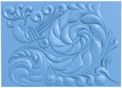 Pattern decor peacock design T0009848 download free stl files 3d model for CNC wood carving