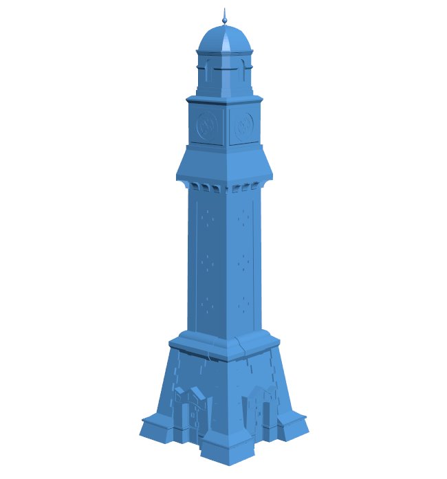 Qushla Clock Tower - Baghdad , Iraq B011091 3d model file for 3d printer