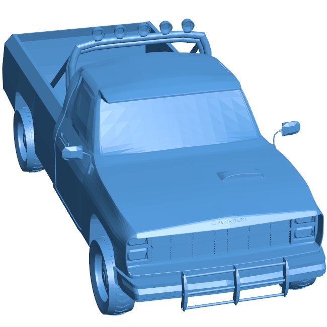 Restored 1986 Chevrolet C10 Silverado B011128 3d model file for 3d printer