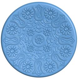 Round pattern T0009812 download free stl files 3d model for CNC wood carving