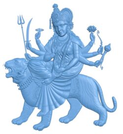 Sherawali Durga Mata T0010016 download free stl files 3d model for CNC wood carving