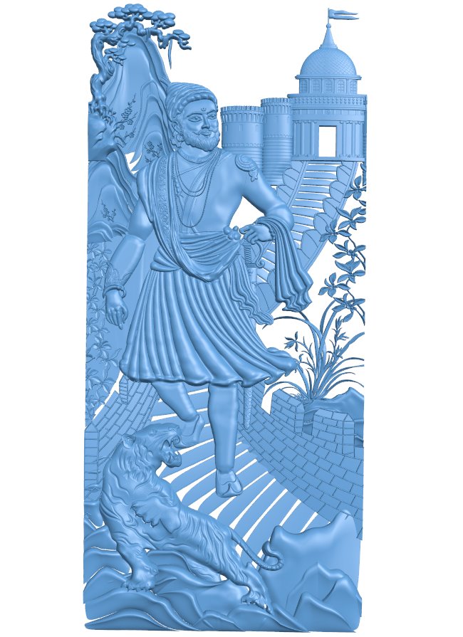 Shri Chhatrapati Shivaji Maharaj T0009898 download free stl files 3d model for CNC wood carving