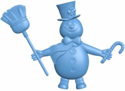 Snowman T0009692 download free stl files 3d model for CNC wood carving