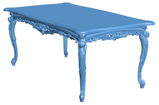 Table T0009975 download free stl files 3d model for CNC wood carving